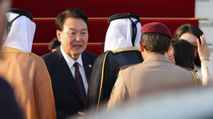 윤 대통령, 카타르 도하 도착&hellip;중동 순방 두 번째 국빈 방문