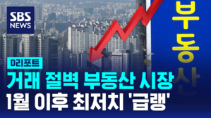 [D리포트] 거래 끊긴 부동산 시장&hellip;1월 이후 최저치