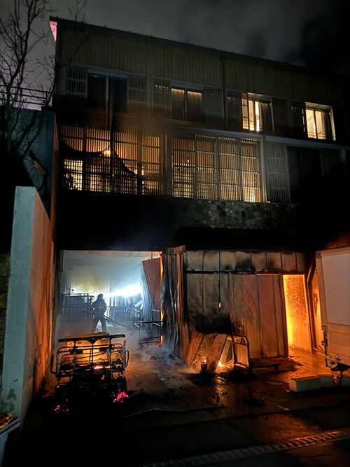 고창 숙박시설서 화재 (사진=전북소방본부 제공, 연합뉴스)