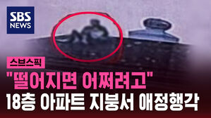 "떨어지면 어쩌려고" 18층 아파트 지붕서 애정행각