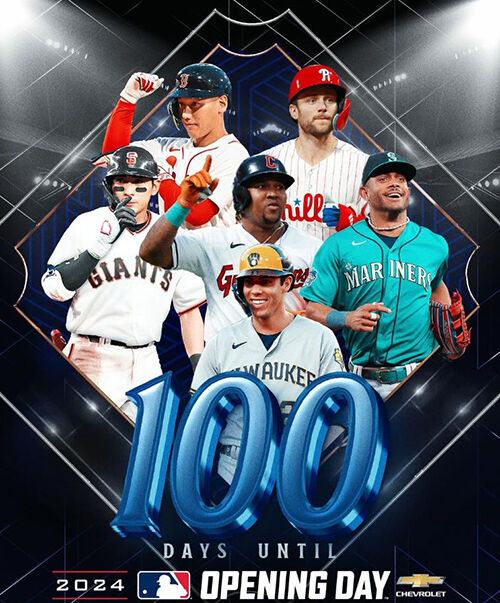 이정후를 앞세운 2024년 MLB 정규리그 개막 D-100 알림 (사진=MLB 인스타그램 계정 캡처, 연합뉴스)