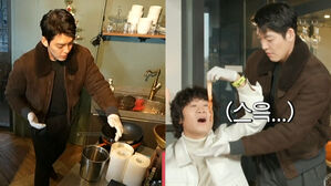 [SBS Star] "Wow, He's So Caring!" Kim Woo Bin Demonstrates Sweet Manners at a Year-End Party