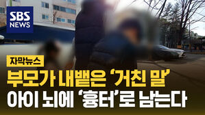 SBS NEWS 자막뉴스 부모가 내뱉은 거친 말 아이 뇌에 흉터로 남는다