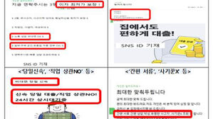 "온라인서 '당일입금 &middot; 싼 이자'로 현혹하는 불법사금융 주의"