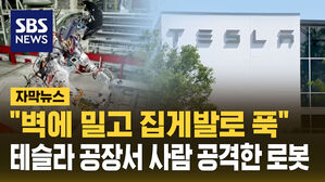 [자막뉴스] "벽에 밀고 집게발로 찔러"&hellip;테슬라 공장서 사람 공격한 로봇