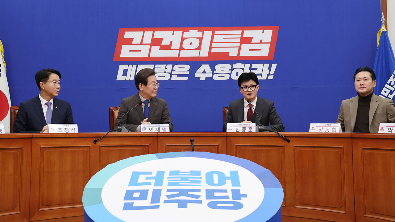 한동훈 비대위원장, 이재명 대표 예방 (사진=연합뉴스)