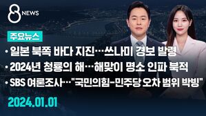 [8뉴스 예고] 일본 북쪽 바다 지진…쓰나미 경보 발령 등