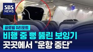 [글로벌D리포트] 비행 중 '구멍' 여객기&hellip;각국 운항 중단
