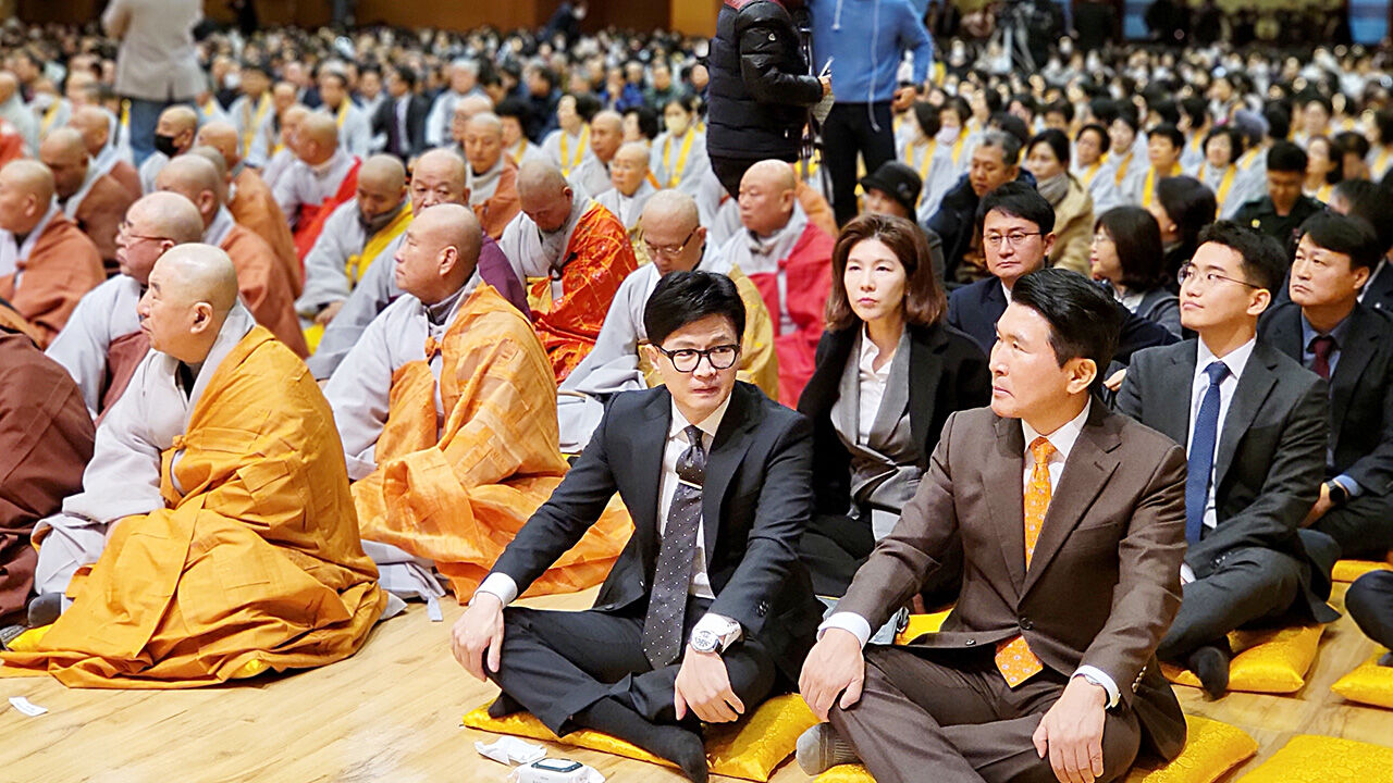 구인사 방문한 한동훈 (사진=연합뉴스)