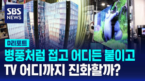 [D리포트] TV의 진화…병풍처럼 접히고 어디든 붙이고