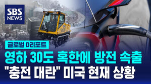 [글로벌D리포트] 영하 30도 혹한에 테슬라 방전 &middot; 견인 속출&hellip;"충전 대란"