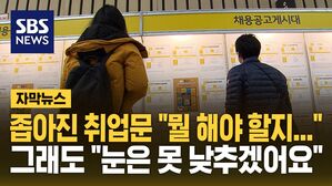 [자막뉴스] 좁아진 취업문 "뭘 해야 할지"…그래도 "눈은 못 낮추겠어요"