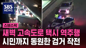 새벽 고속도로 택시 역주행 시민까지 동원한 검거 작전