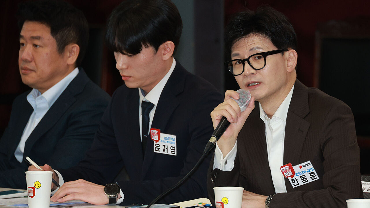 대학생 현장간담회 연 한동훈 비대위원장 (사진=연합뉴스)