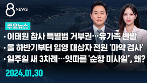 [8뉴스 예고] 이태원 참사 특별법 거부권&hellip;유가족 반발 등