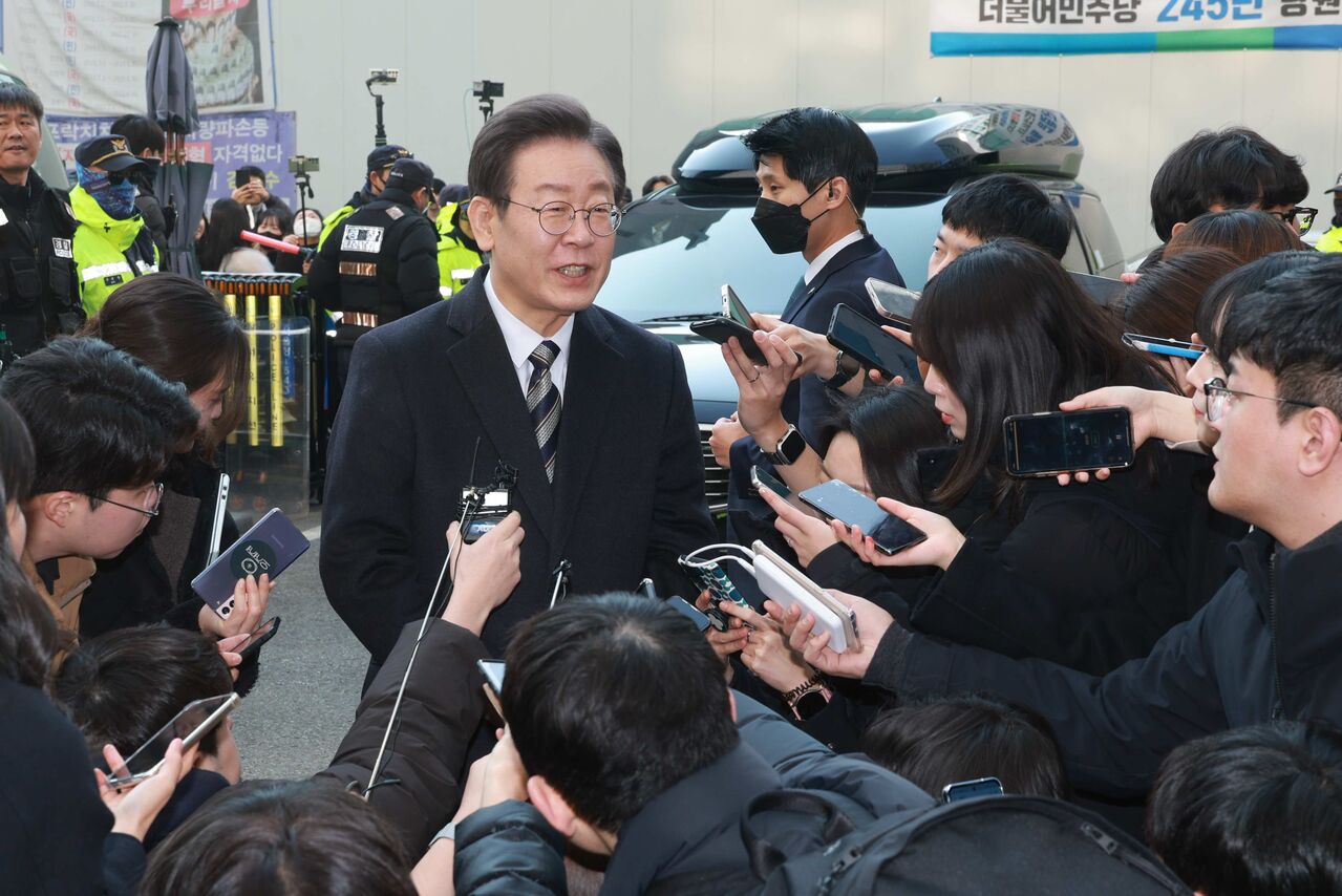 이재명 면접장 (사진=연합뉴스)