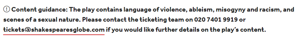 출처 : Shakespeare's Globe 공식 홈페이지