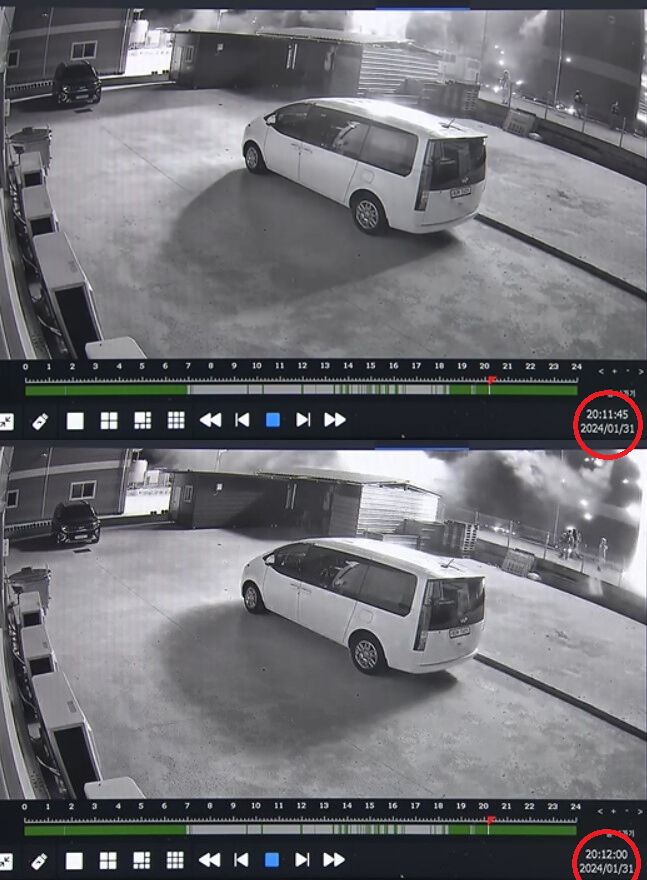 경북 문경 육가공업체 공장 화재사고 관련 CCTV 화면 캡처