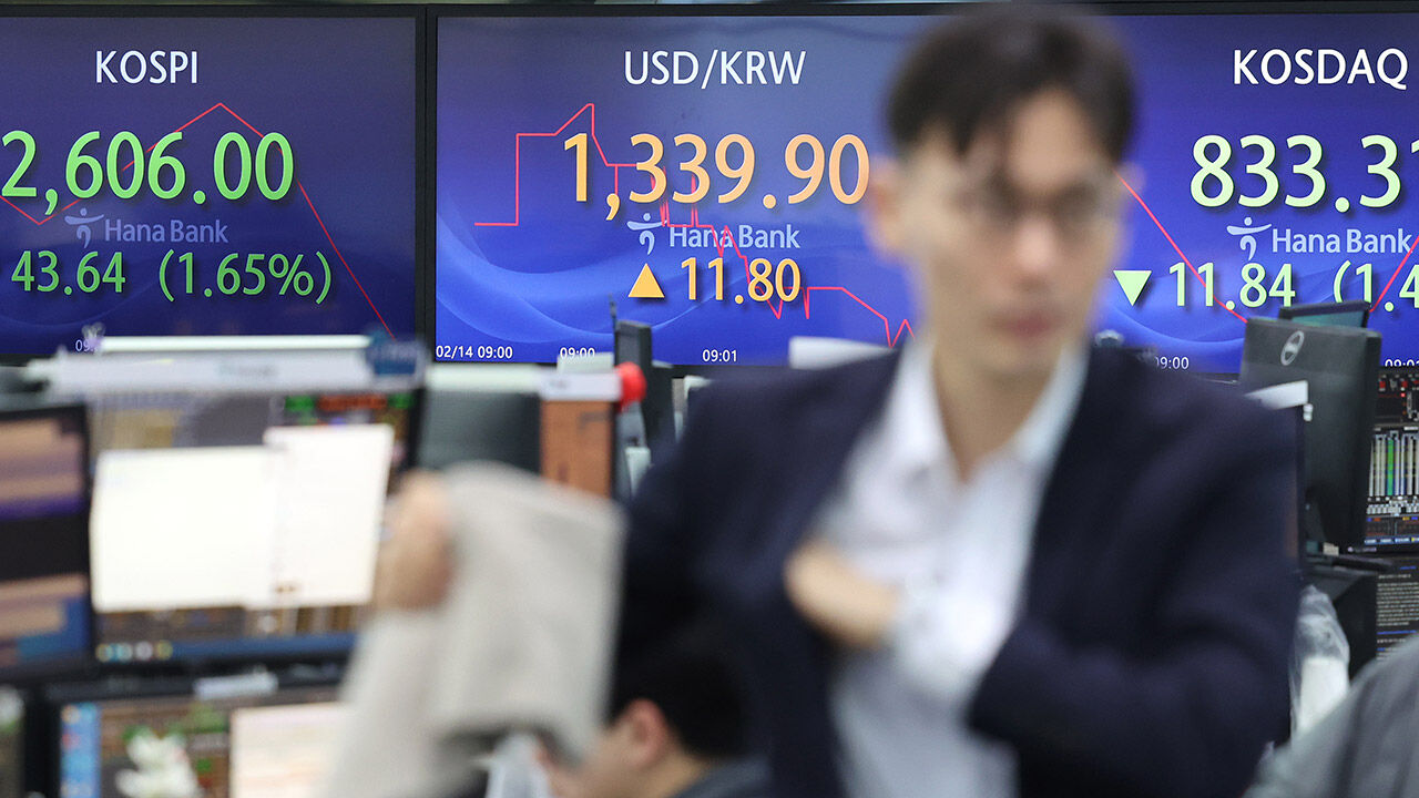코스피, 하나은행 본점 딜링룸 (사진=연합뉴스)