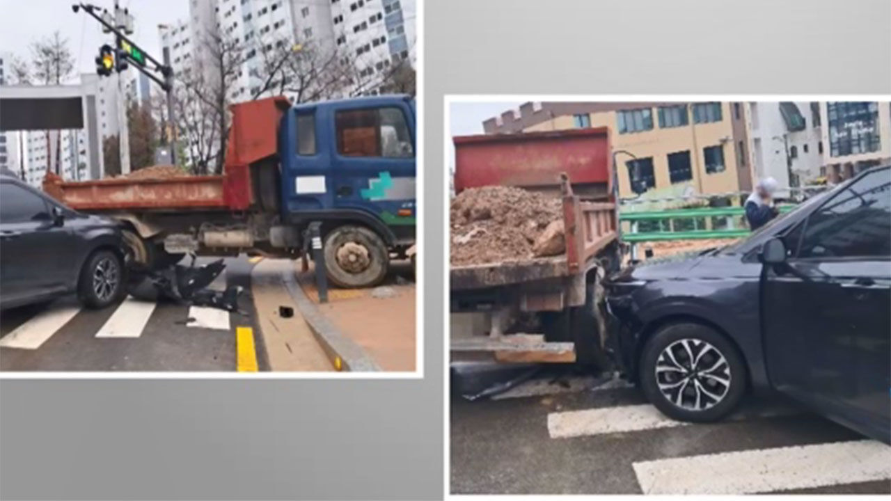 운전자 없는 트럭의 황당 사고