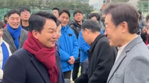 이재명-원희룡, '빅매치' 계양을 행사서 조우