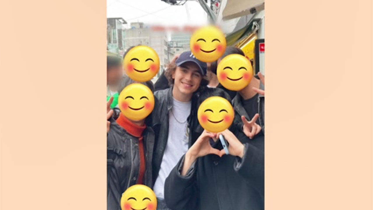 티모시 샬라메 내한, 팬들과 찍은 사진