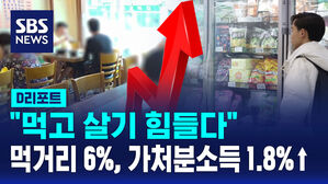 [D리포트] "먹고 살기 힘들다"&hellip;먹거리 6%↑&middot;가처분소득 1.8%↑