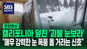[영상] 앞이 안 보일 정도로 캘리포니아 강타한 '괴물 눈보라'&hellip;"매우 강력한 눈 폭풍이 올 거라는 신호"