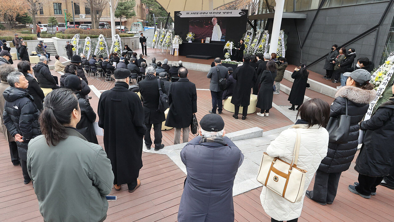 대학로에서 열린 연극배우 고 오현경 영결식 (사진=연합뉴스)