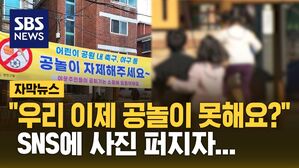 [자막뉴스] "우리 이제 공놀이 못해요?"&hellip;공원 현수막 논란