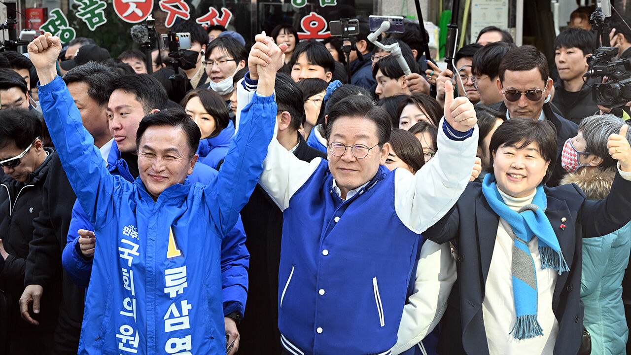 류삼영 후보 지원 나선 이재명 대표 (사진=연합뉴스)