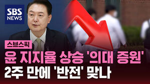 윤 지지율 상승 '의대 증원' 2주 만에 '반전' 맞나