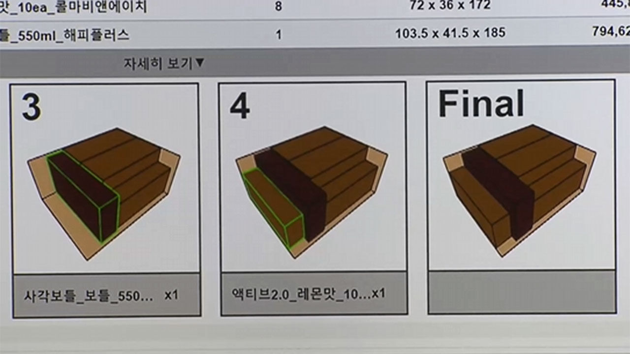 택배포장 3D 최적화 시스템