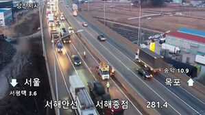 [영상] 서해대교 서울 방향 도로서 화물차 사고&hellip;주변 정체