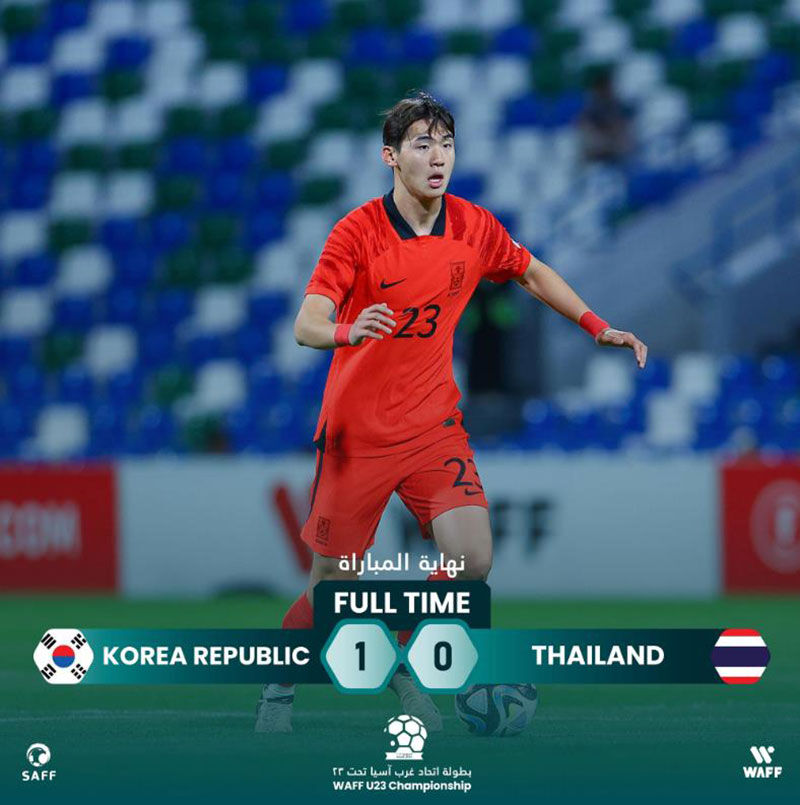 서아시아축구연맹 U-23 챔피언십에서 태국을 꺾은 한국 (사진=서아시아축구연맹 SNS 캡처, 연합뉴스)