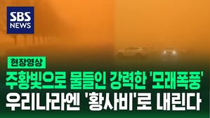 [영상] '모래폭풍' 몰아쳐 주황빛으로 변한 중국 북부 지역&hellip;바람 타고 우리나라로 내려오는 황사