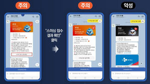 스미싱 확인 서비스(사진=KISA 제공, 연합뉴스)
