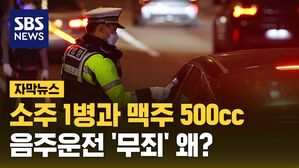 [자막뉴스] 소주 1병과 맥주 500cc&hellip;음주운전 '무죄' 왜?