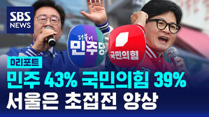 [D리포트] 민주 43% 국민의힘 39%&hellip;서울 초접전