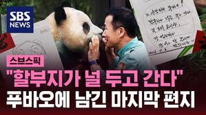 "할부지가 널 두고 간다" 푸바오에 남긴 마지막 편지