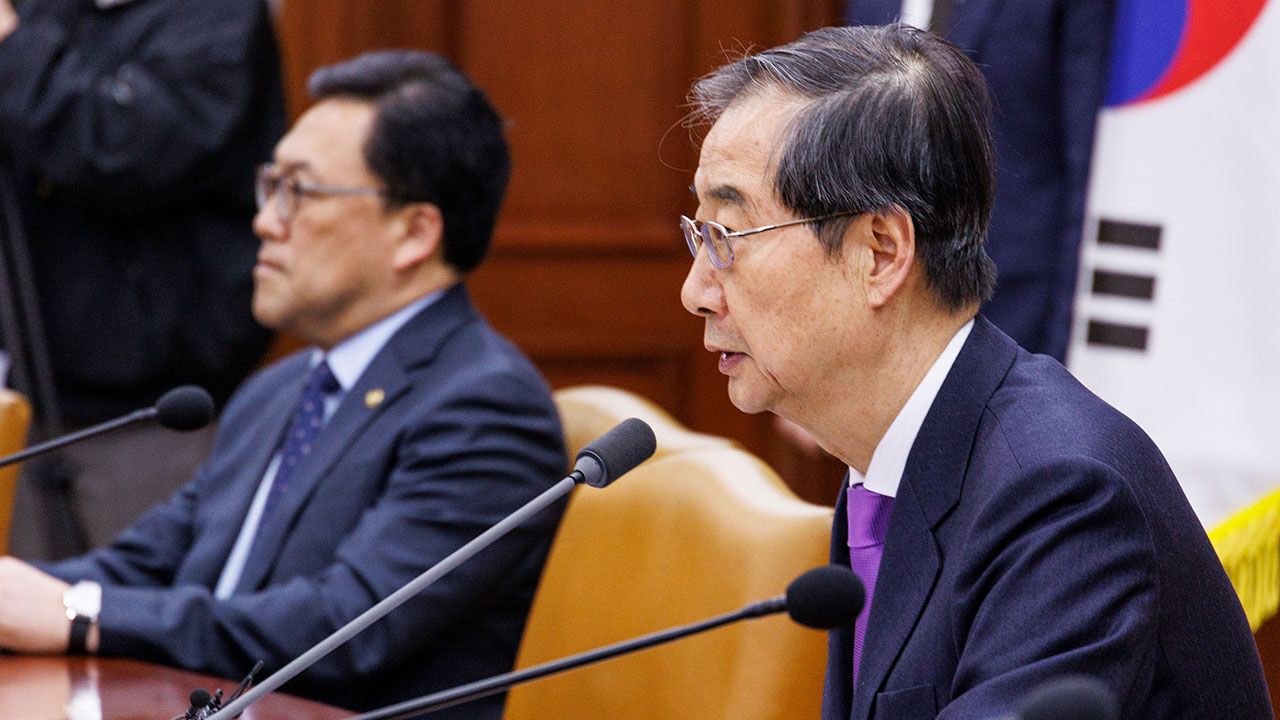 국정현안관계장관회의에서 발언하는 한덕수 총리 (사진=연합뉴스)