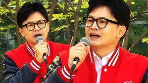[영상] 한동훈 "법정 앞에서 눈물 흘린 이재명, 거기에 속으실 겁니까?"&hellip;유세 마지막 날 '이순신' 외치더니