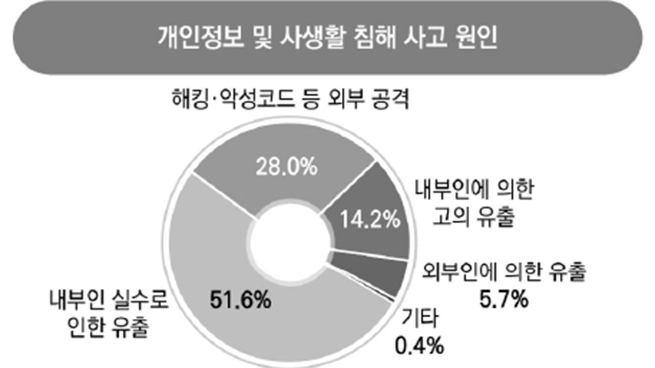 개인정보 및 사생활 침해 사고 원인 