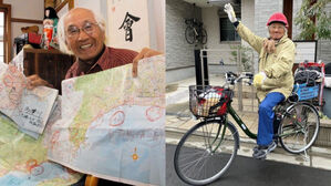아들 보기 위해 약 600km 자전거 일주한 일본 80대 아버지(사진=고베신문 홈페이지 캡처)