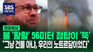 [영상] "우르르, 쾅! 쾅!" 굉음과 함께  56미터 첨탑이 뚝, 400년 역사가 무너지는 순간 "말로 할 수 없는 슬픔, 우리의 노트르담이었다"