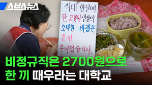 스브스뉴스 식대 한 달에 단 2만원 인상의 소박한 바램은 끝내 무너졌습니다 비정규직은 2700원으로 한 끼 때우라는 대학교