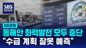[D리포트] 동해안 화력발전소 모두 가동 중단&hellip;"수급 계획 잘못 예측"