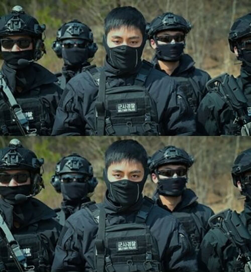 SDT 대테러복 입은 뷔