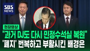 [영상] 윤석열 대통령, 민정수석실 부활시키며 '김대중 전 대통령' 언급한 이유&hellip;야당 "민정수석 통해 민심 청취, 어불성설"