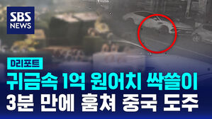 귀금속 1억 원어치 싹쓸이 3분 만에 훔쳐 중국 도주